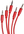 Патчкабель Black Market Modular Patch Cable 5-pack 75 cm red