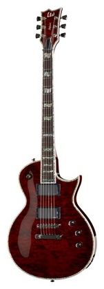 Электрогитара с одним вырезом ESP LTD EC-1000QM STBC электрогитара ltd james hetfield snakebyte metallica