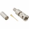 Amphenol RF Connector, HD-BNC Straight Crimp Plug for Belden 1855A Cable, 75 Ohm