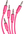 Патчкабель Black Market Modular Patch Cable 5-pack 50 cm pink