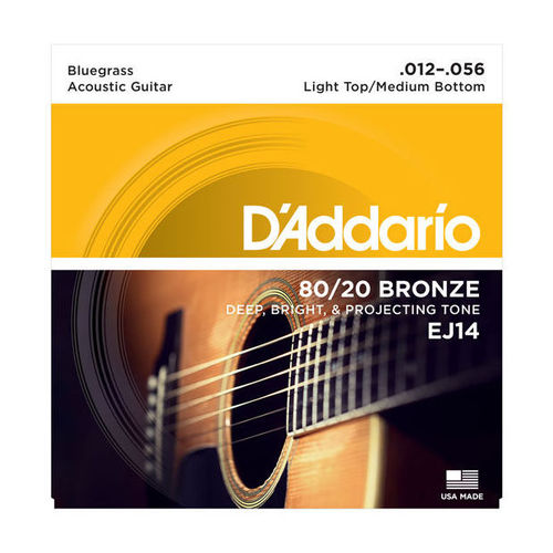 Струны для акустических гитар D'Addario EJ14 Bronze 80/20