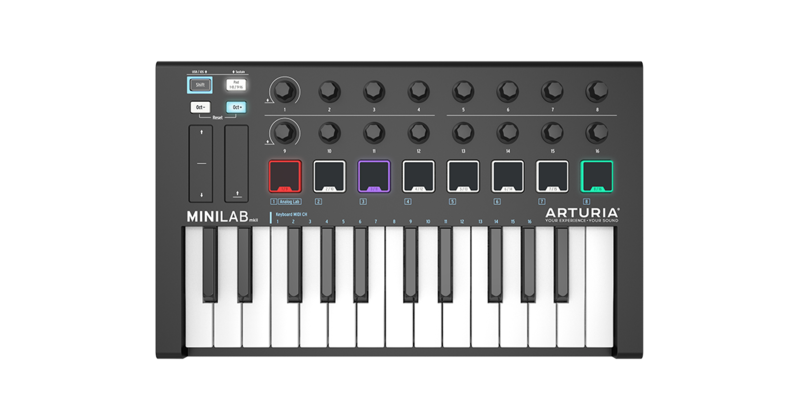 MIDI-клавиатура 25 клавиш Arturia MiniLab MKII Black Edition