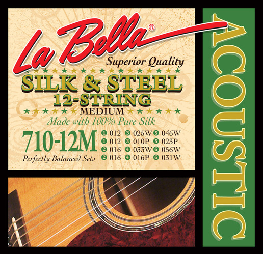 Струны для акустических гитар La Bella 710-12M