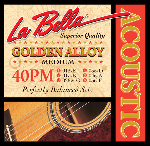 Струны для акустических гитар La Bella 40PM