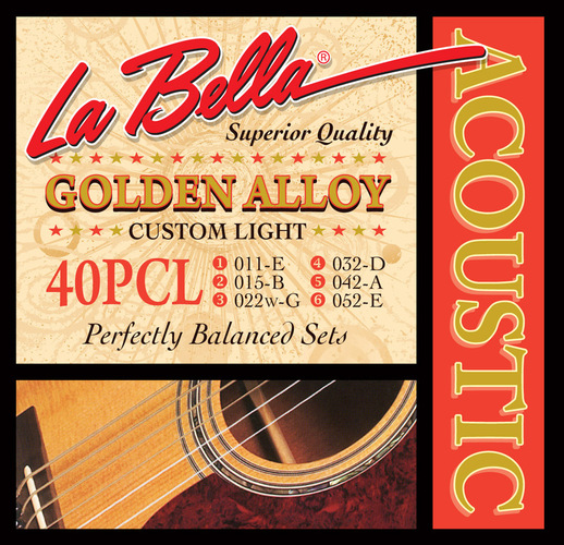 Струны для акустических гитар La Bella 40PCL