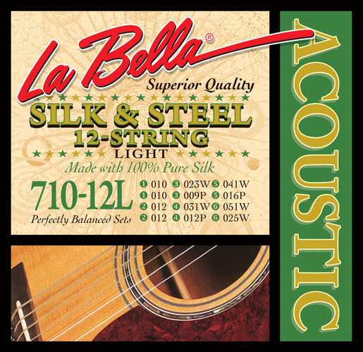 Струны для акустических гитар La Bella 710-12L