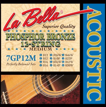 Струны для акустических гитар La Bella 7GP12M