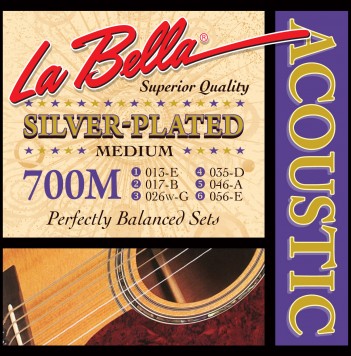 Струны для акустических гитар La Bella 700M