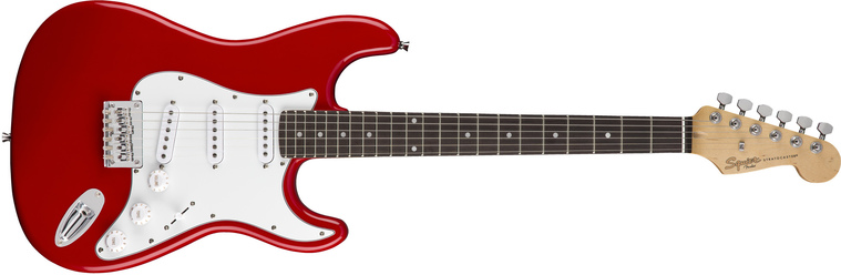 Бюджетный стратокастер Fender SQUIER MM Stratocaster Hard Tail Red