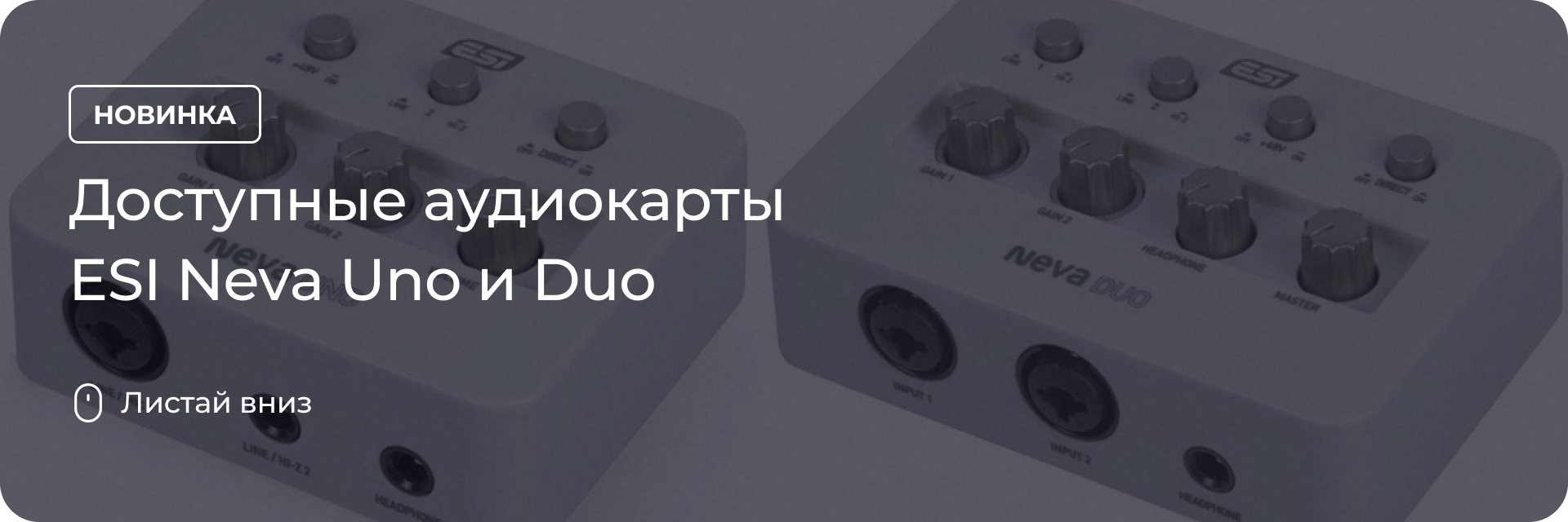 Доступные аудиокарты ESI Neva Uno и Duo