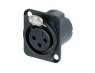 Разъем XLR панельный NEUTRIK NC3FD-LX-BAG NEUTRIK NC3FD-LX-BAG