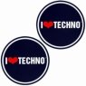 Слипмат Magma Slipmats I Love Techno Black/White/Red Magma Slipmats I Love Techno Black/White/Red