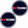 Magma Slipmats I Love Techno Black/White/Red