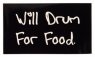 Bandshop Sticker Will Drum For Food
