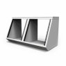 Studio Desk Floor rack cabinet set White Studio Desk Floor rack cabinet set White
