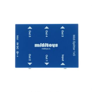 Miditoys Midi Splitter 1x5 BL