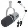 Shure MV 7 Silver Stand Bundle